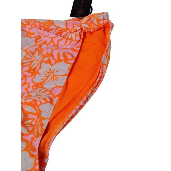 No Boundaries Junior Girls XL Orange Knotted High Leg High Waist Bikini Bottom - Picture 3 of 8
